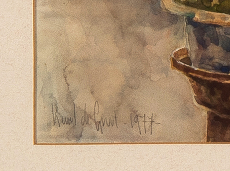 Karel de Groot - Aquarel op papier - gesigneerd l.o. - BKR Rotterdam - 1977 kopen? Bied vanaf 10!