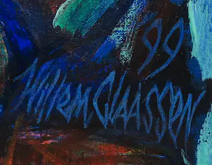 Willem Claassen - Acryl op doek, Gedachtenverandering - Ingelijst (Groot formaat!) kopen? Bied vanaf 1!