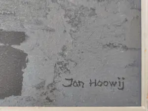 Jan Hendrik Hoowij - Rising Moon - Ingelijst. Olieverf op board kopen? Bied vanaf 25!