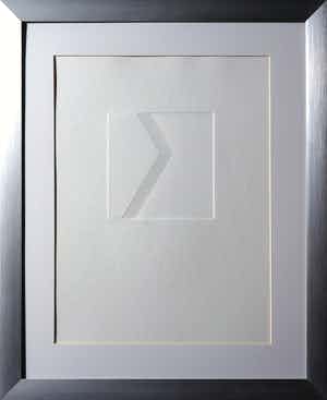 Harry van Kuyk - Reliëfdruk, Zonder titel - Ingelijst verkocht voor € 120!