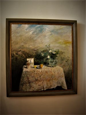 Niet of onleesbaar gesigneerd - Schitterend impressionistisch olieverf "stilleven met Margrieten" gesigneerd kopen? Bied vanaf 1!