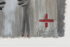 Liesbeth Rahder - Zeefdruk op geschept papier, Zonder titel - Ingelijst kopen? Bied vanaf 50!