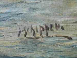 Jan Schipper - Olieverfschilderij - Havengezicht kopen? Bied vanaf 125!