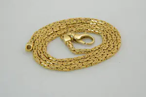 82 - Stijlvol 18 karaat geel gouden konings collier - vierkante schakel kopen? Bied vanaf 640!