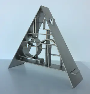 Margot Zanstra - Roestvrij stalen sculptuur, Zonder titel / Geometrische vorm kopen? Bied vanaf 150!