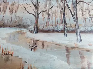 Niet of onleesbaar gesigneerd - Winterzicht aan rivier kopen? Bied vanaf 1!