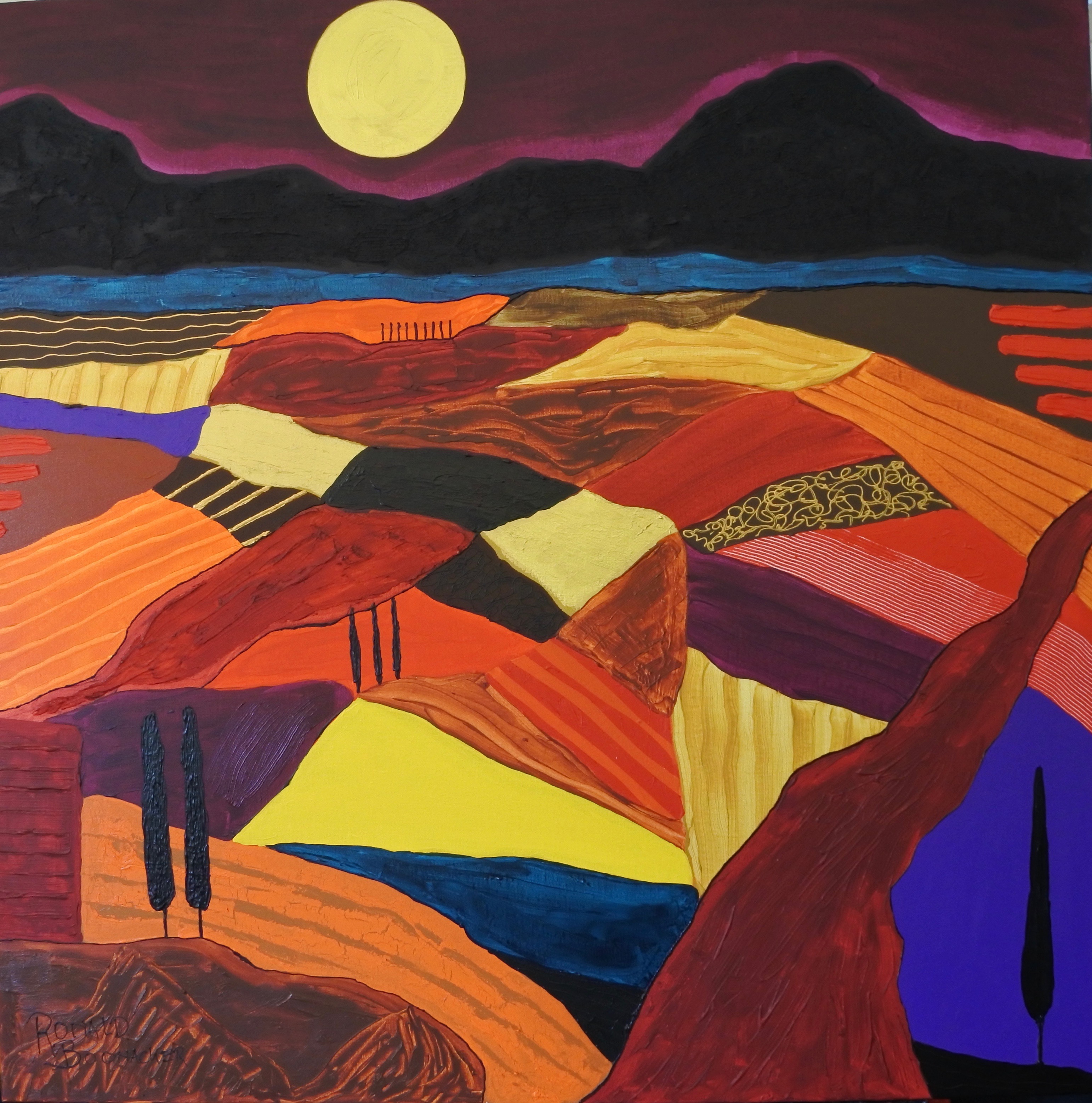 Ronald Boonacker - Italiaans Landschap verkocht voor € 350!