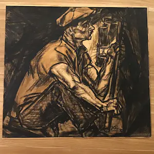Jan Toorop - De mijnwerker kopen? Bied vanaf 35!