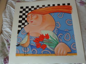 Ada Breedveld - Zeefdruk. Titel, "Hiep, Hiep, Hoera" . kopen? Bied vanaf 50!