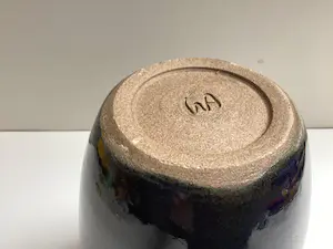 Niet of onleesbaar gesigneerd - Blauw geglazuurde keramiek vaas kopen? Bied vanaf 1!