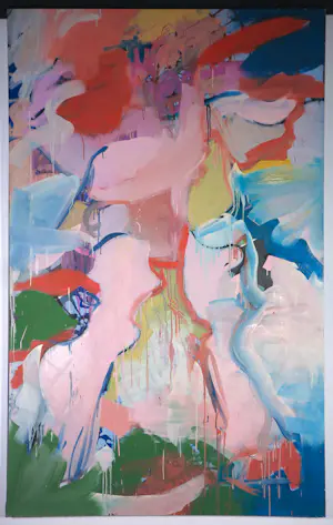 Angelos Tassopoulos - Olieverf op doek, Abstracte compositie - Zeer groot kopen? Bied vanaf 500!