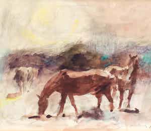 Jan Groenestein - C4575-4 - Kudde paarden verkocht voor € 175!