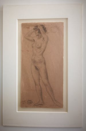 Pieter Pouwels - Naakt. Staande vrouw. kopen? Bied vanaf 69!