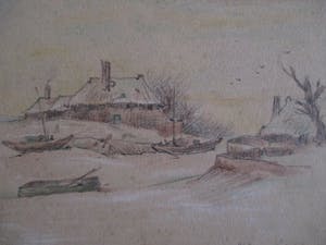 Theo Goedvriend - Pastel/potloodtekening kopen? Bied vanaf 30!