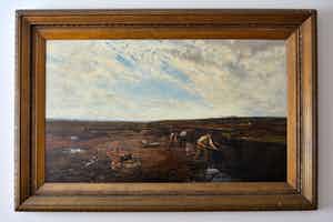 John Pedder - Landschap met turfstekers verkocht voor € 1500!