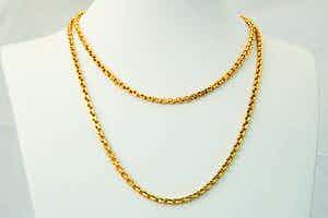 2511 - Massief 20krt-geel-gouden "Forcat" collier - Lang formaat 76 cm - gekeurd verkocht voor € 1470!