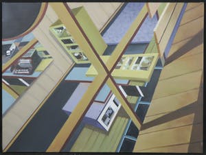 Henk van den Bosch - Olieverf op doek, Kruispunt kopen? Bied vanaf 1!