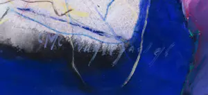 Marjan Nagtegaal - Acryl op doek, Abstracte compositie in blauwtinten - Ingelijst (Groot) kopen? Bied vanaf 70!