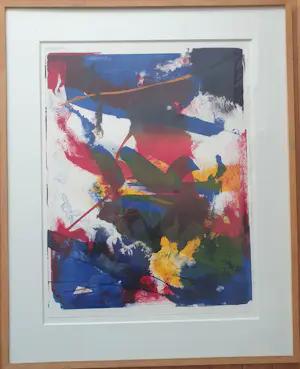 Paul Jenkins - VERLAAGD IN PRIJS - litho 29/40 - Gesigneerd -1992 - Ingelijst 108 x 87 cm kopen? Bied vanaf 250!