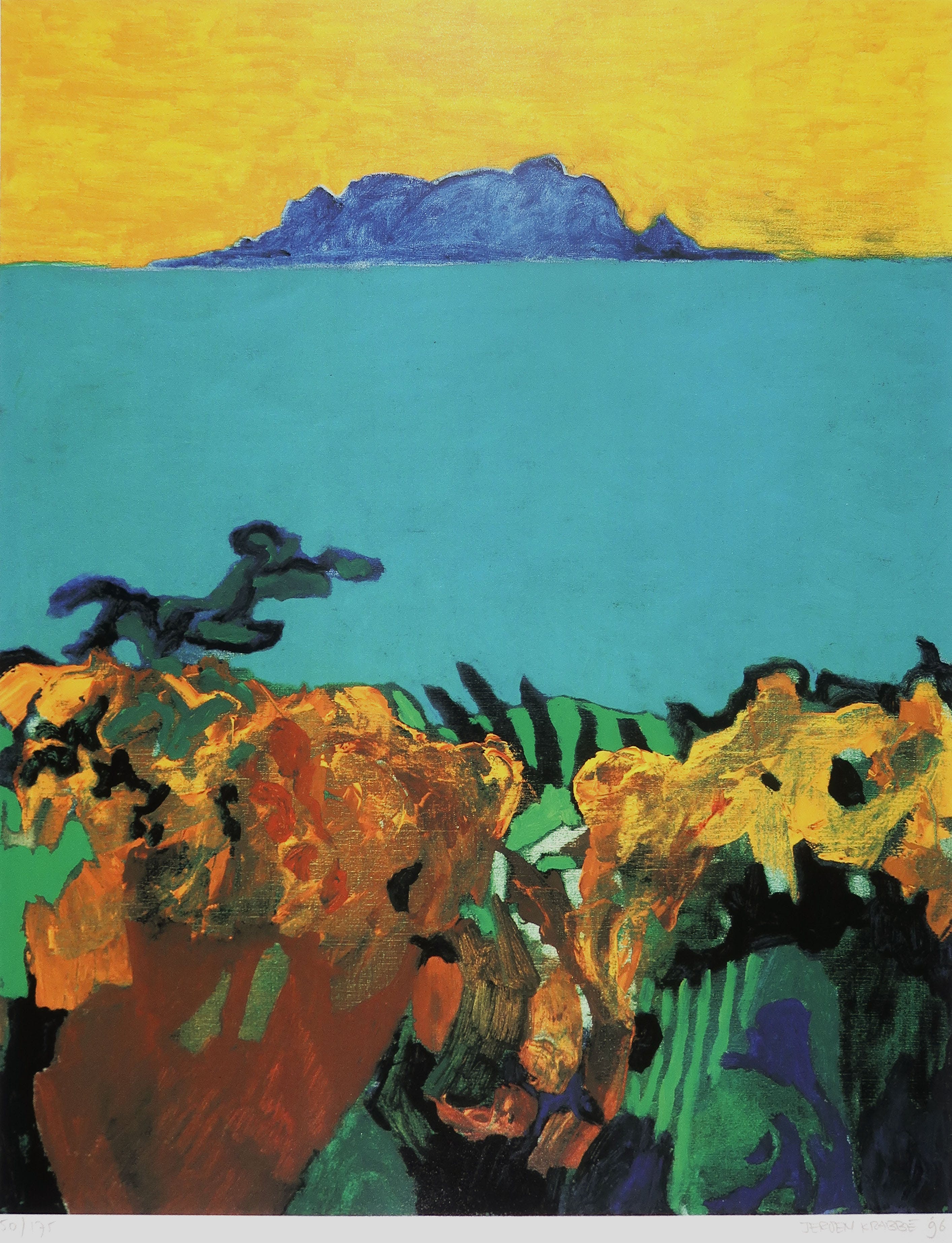 Jeroen Krabbe - Zeefdruk, Blue Mountain kopen? Bied vanaf 50!