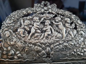 Curiosa - Zilver 800 servet houder kopen? Bied vanaf 1!