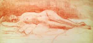 Ko Cossaar - Naakt. Liggende vrouw. verkocht voor € 95!