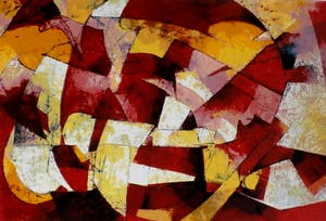 John Noy - Zeefdruk: geometrische compositie kopen? Bied vanaf 50!