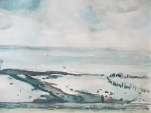 Piet Hein van Asperen - Friese waddenkust - Gemengde techniek kopen? Bied vanaf 80!