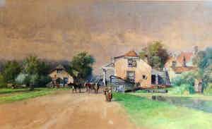 Piet Schipperus - C4995, Dorpsgezicht verkocht voor € 350!