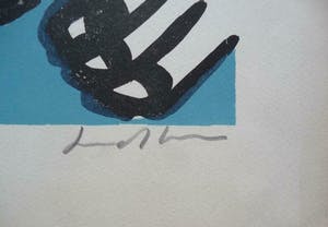 Bengt Lindstrom - ''visage'', litho op geschept papier (CoBrA) kopen? Bied vanaf 175!
