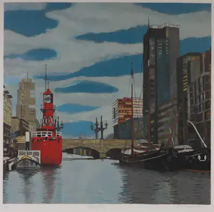 Valentin Bakardjiev - Zeefdruk, Regentessebrug - Ingelijst kopen? Bied vanaf 50!