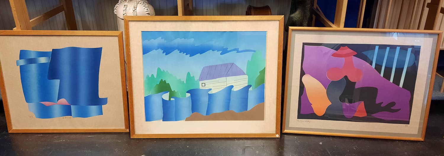 Wim Koster - LOT van 3 - sjabloondrukken - INGELIJST - 204-193-181 verkocht voor € 45!