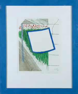 Roger Raveel - Ets, De vlag van het niets (1988) - Ingelijst kaufen? Bieten Sie von 750!