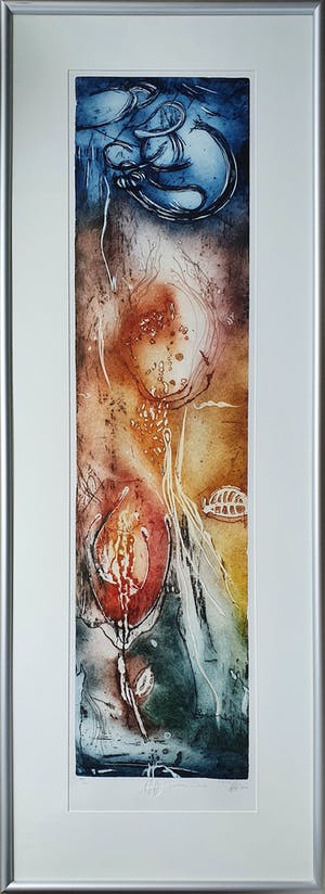 Ad Arma - Ets: 'Sudden cloud' - Ingelijst (Zeer groot) kopen? Bied vanaf 195!