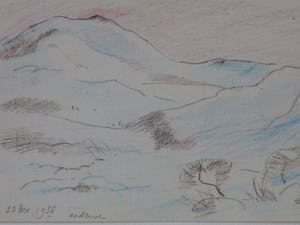 Han Krug - Winterochtend in de duinen - Kleurtekening kopen? Bied vanaf 30!