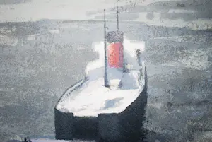 Mart Kempers - veerboot in een haven - mooi ingelijst kaufen? Bieten Sie von 40!