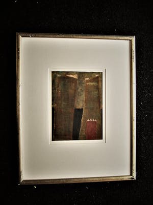 Marjan Smit - gelauwerd Grafica - bijzonder OLIEVERF op papier "Torens" - gesigneerd kopen? Bied vanaf 10!