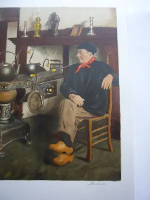 Lucien Van de Velde - Litho, Titel, "Interieur te Bokrijk ". kopen? Bied vanaf 20!