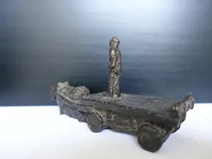 Brons (Onbekend) - Boerenkar met jongen in brons. kopen? Bied vanaf 55!