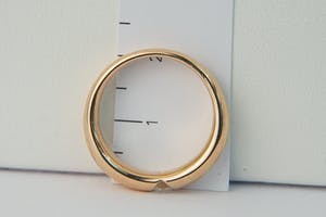 2566 - Elegante diamanten rosé-gouden dames solitairring - 0.15ct - 14krt goud kopen? Bied vanaf 280!