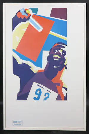 Niet of onleesbaar gesigneerd - Poster Olympische Spelen '97 kopen? Bied vanaf 1!