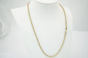 Elegant geel-gouden unisex collier/ketting - Vossestaart schakels - lengte 50cm kopen? Bied vanaf 270!