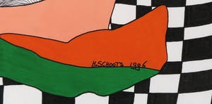 Hans Schoots - Pen en gouache, Zonder titel - Ingelijst (Groot) kopen? Bied vanaf 35!