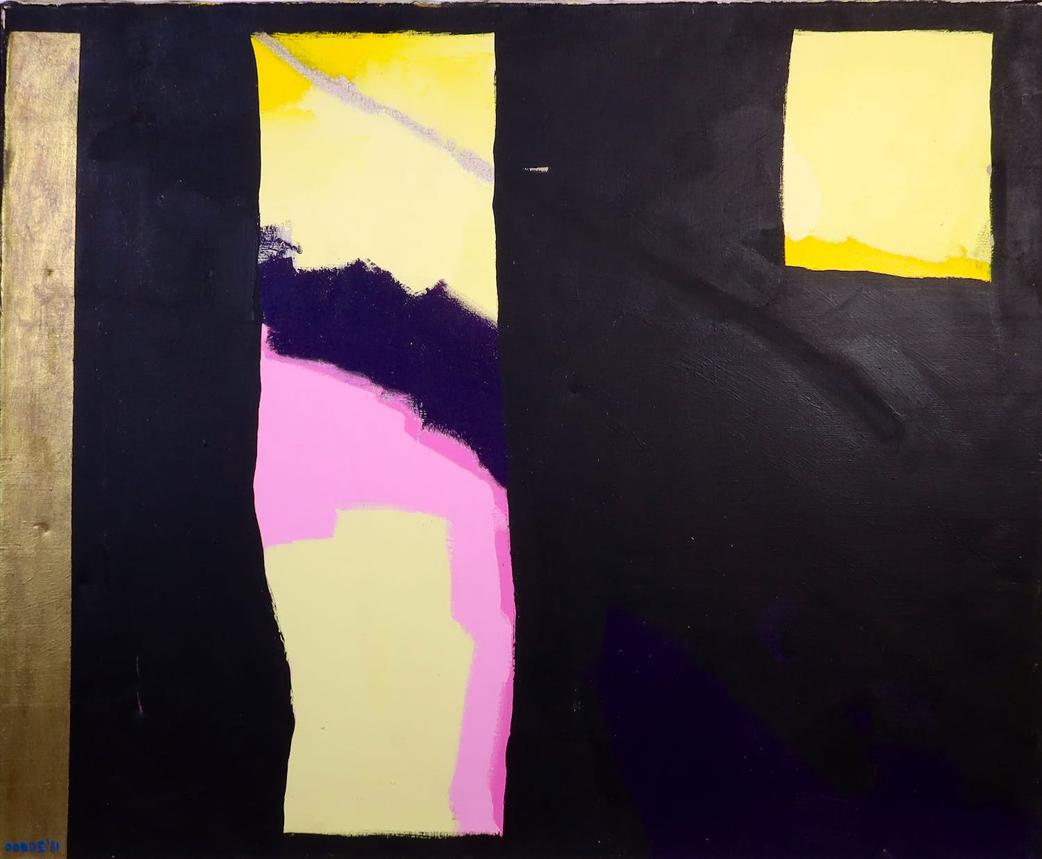 Peter van Oorde - Acryl op doek, Abstracte compositie verkocht voor € 50!