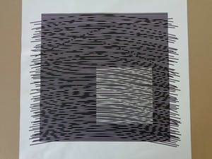 Jesus Rafael Soto - CARRE VIRTUEL / ZW-W ZEEFDRUK / 60x60cm / SIG kopen? Bied vanaf 165!