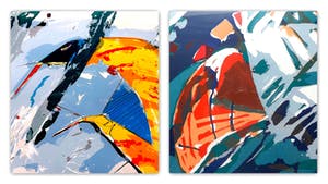 Lukie de Bree - abstracte kleuren compositie kopen? Bied vanaf 1!