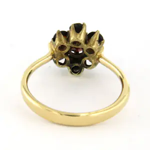 Buy BWG gele ring bezet met granaat – 3.2 gram – ringmaat 17.25(54)? Bid from 190!