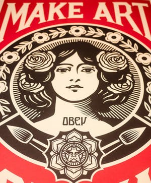 Shepard Fairey - Make Art Not War kopen? Bied vanaf 75!