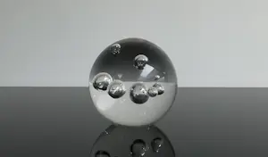 Floris Meydam - GESIGNEERDE GLAZEN MASSIEVE BOL MET INGESLOTEN LUCHTBELLEN. kopen? Bied vanaf 49!