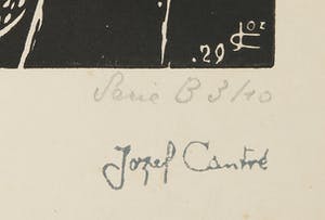 Jozef Cantre - Houtdruk, De artiest kopen? Bied vanaf 1!